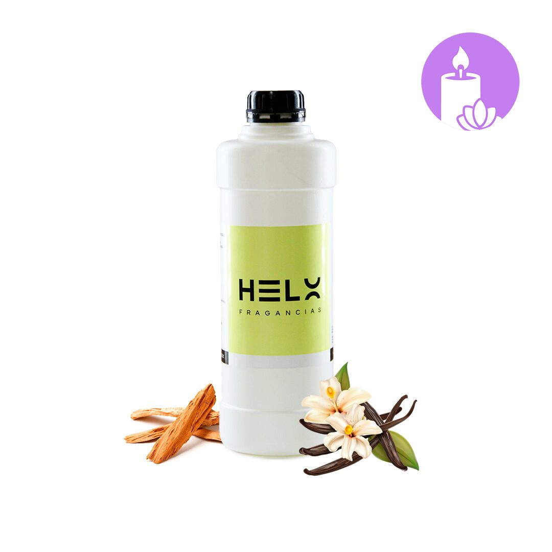 Vela de soja Sándalo Ylang en envase 1 Litro. Aroma floral-oriental con notas amaderadas para ambientes sofisticados.