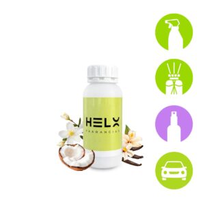 perfumina aroma flor blanca y tiare en envase de 500 mililitros