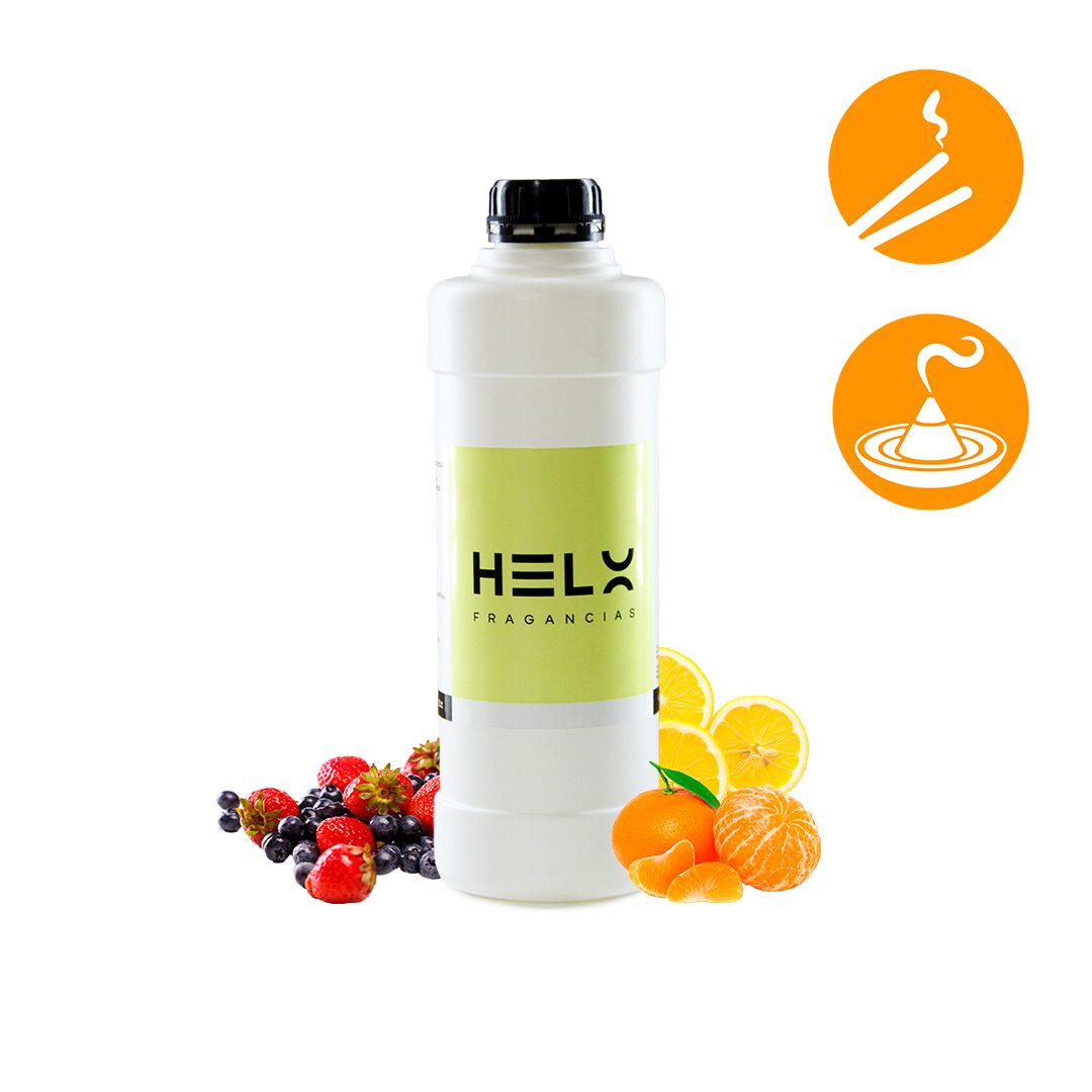 Sahumerio Mandarina y Frutos Rojos en envase 1 Litro. Aroma cítrico-afrutado para sahumerios e inciensos.