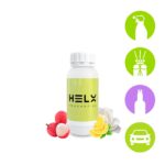 perfumina aroma rosa blanca y litchi en envase de 500 mililitros