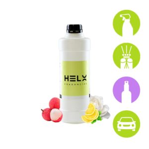 perfumina aroma rosa blanca y litchi en envase de 1 litro