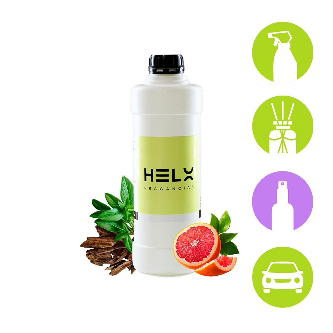 perfumina aroma salvia y papiro en envase de 1 litro