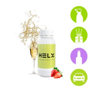 perfumina aroma strawberry y champagne en envase de 500 mililitros
