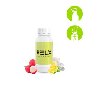 perfumina aroma rosa blanca y litchi en envase de 500 mililitros