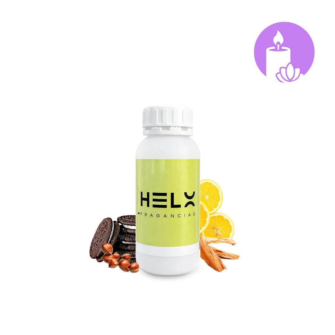 vela aroma galleta orio en envase de 500 mililitros