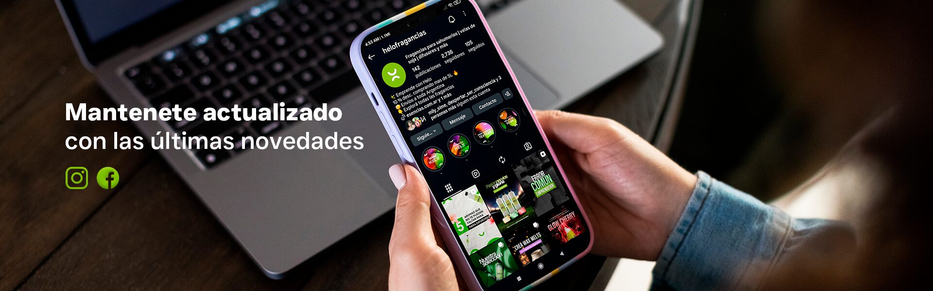 Banner redes sociales Helo, en formato web